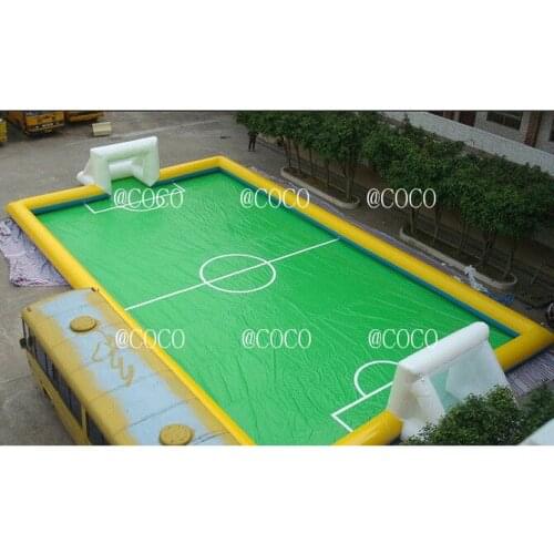 Free air ship to door!pvc good quality inflatable football arena soap football field, inflatable football pitch soccer court