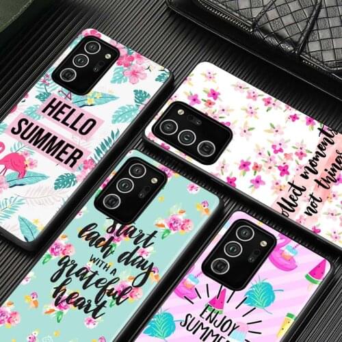 Hello Summer Beach Sea for Samsung S20 FE Ultra Plus A91 A81 A71 A51 A41 A31 A21S A11 A72 A52 A42 A32 A12 A02S Phone Case