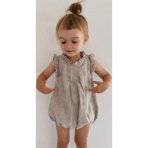 2021 Spring Summer Toddler Girls Ruffles Overalls Korean Style Baby Boys Girls Rompers Kids Overalls Sweet