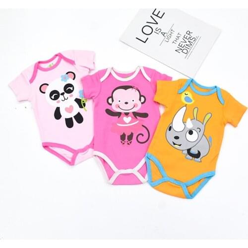 Baby bodysuit short sleeve cotton unisex cute cartoon summer baby girl clothes baby boys clothing ropa bebe