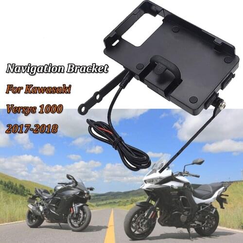 For Kawasaki Versys 1000 VERSYS1000 Motorcycle 12mm Mobile Phone GPS Navigation Bracket Mounting Bracket 2017-2018