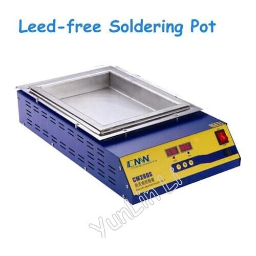 CM- 280S Lead-free Double digital Solder Pot Soldering Soldering Desoldering Bath 280*200*45mm 21.2KG 2000W