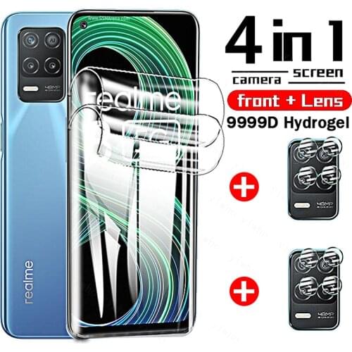 999D Hydrogel Film for Realme 8 5g 6 7 8 Pro 7i Global 6i 5i Gt Neo Flash Narzo 30 30a 5g Screen Protector Camera Soft Glass