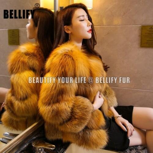 Luxury Genuine Real Fox Fur Jackets&Coats For Ladies Short Outerwear Garments