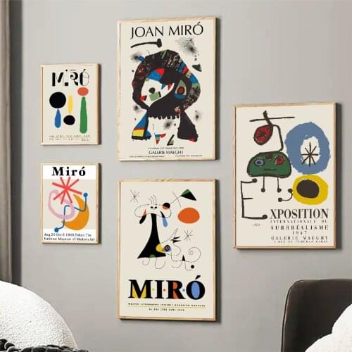 Joan Miro Abstract Modern Art Wall Art Canvas Painting Nordic Posters And Prints Graffiti Wall Pictures For Living Room Decor