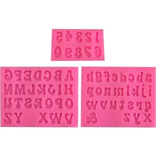 New capital letter chocolate mold Baking decoration tool turn sugar silicone mold drop gypsum clay mold