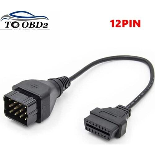 OBD2 Scanner Truck Cable For GAZ 12Pin to OBD2 16Pin Connector for GAZ 12 Pin Male To 16pin female adapter best price