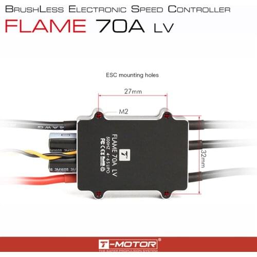 Original TMOTOR FLAME 70ALV 4-6S LiPo NO BEC BLDC brushless ESC for multirotor uav