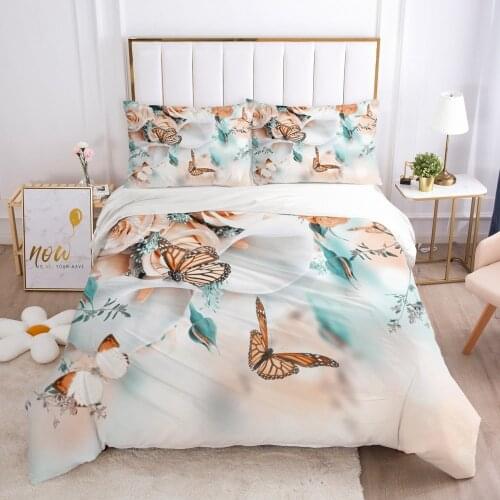 3D Flower Design Duvet Cover Set Bedding Sets Quilt Covers and Pillow cases King Queen Double Single Size Bed Linen