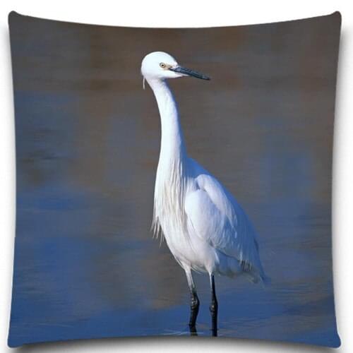 Wait for the heron 2D print creative Pillow case Square cotton polyester cushion cover 5 size 9 style