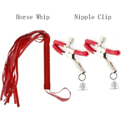 Porn Nipple Clip Fetish Whip BDSM Bondage Restraints Sex Toy For Men Women Cosplay Nipple Clamps Games