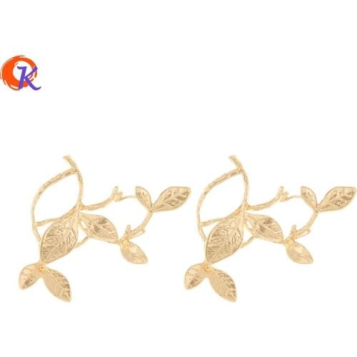 Cordial Design 50Pcs 32*46MM Charms/Jewelry Accessories/Hand Made/Leaf Shape/Copper/DIY Jewelry Making/Earring Findings/Pendant