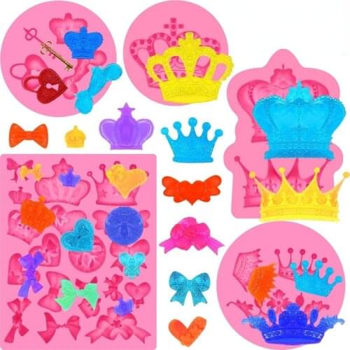 Crown Fudge Silicone Mold Chocolate Candy Epoxy Resin Mold Suitable for Cupcake Decoration Pastry Biscuit Jewelry Handmade Items