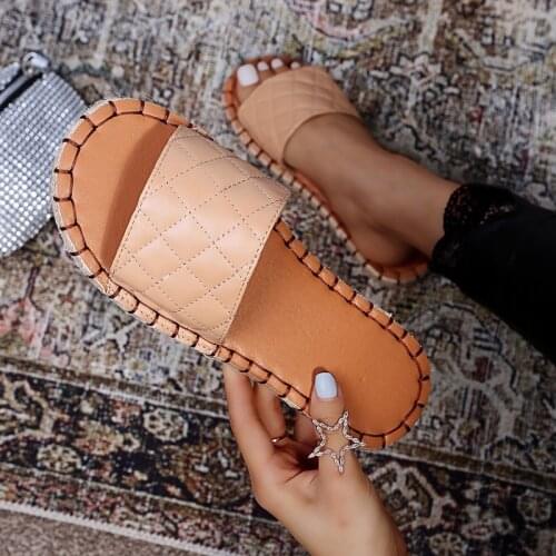 Slippers For Women 2021 Summer Woman Open Toe Flats Womens Fashion Sandalias Female Casual Beach Slides Ladies Shoes Big Size