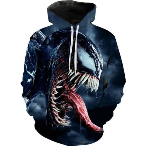 Autumn Venom Hoodie Mens Womens Children Fashion Casual Sweatshirt 3D Print Pullover Street Hip Hop Harajuku Top Men Clothing