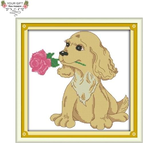 Your Gift DA031 14CT 11CT Counted and Stamped Home Decor Valentines Day Damn Single Needlework Cross Stitch kits