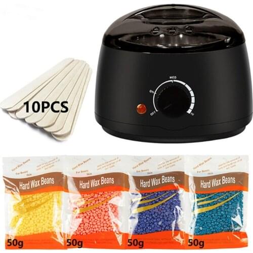 Wax Heater Depilation Hair Removal Wax Melt Machine for Men & Women Hand Foot Body SPA Wax Pot +Wax Beans + Wood Sticks LL06