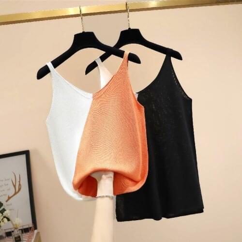 Summer big V-neck yards knitted ice silk small condole belt vest plus size 4xl render double v-neck increased fertiliz