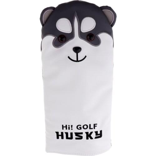 1 Piece Premium PU Golf Head Covers Glof Headcover Driver Fairway Wood Covers No.1 3 5 UT with Dog Pattern