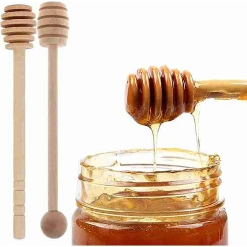 160mm Wooden Stick Stirring Rod Spoon Dip Long Wooden Stick Mini Bee Honey Dipper Muddler Stirrer High Quality