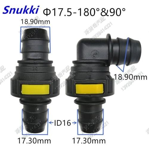 17.5mm 17.5 exhaust pipe quick connector SAE pipe joint auto plastic auto parts for car 10set lot