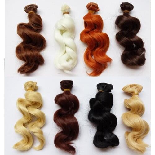 20PCS/LOT New Doll Accessories DIY Synthetic Doll Hair Curly BJD Wig Hair 15CM