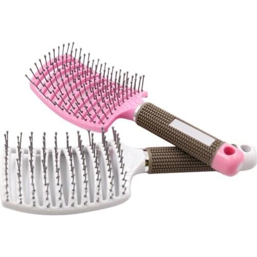 3 Colors Hairbrush Anti Klit Brushy Haarborstel Women Detangler Hair Brush Bristle Nylon Scalp Massage Teaser Hair Brush Comb