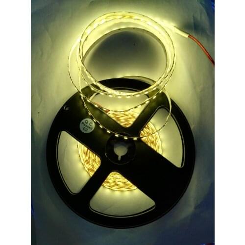 5mm PCB 2835 LED Strip 12V White / Warm White 120LEDs/m Flexible Lighting White Color Non Waterproof 5m/lot