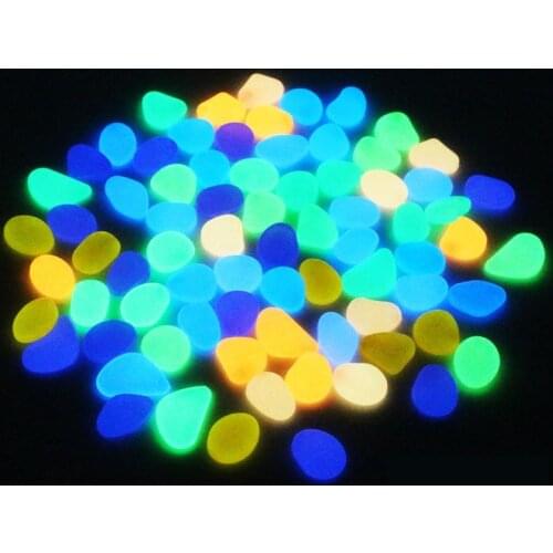 50Pcs Glow in the Dark Garden Pebbles Glow Stones Rocks For Walkways Garden Path Patio Lawn Yard Decor Luminous Stones Jardin