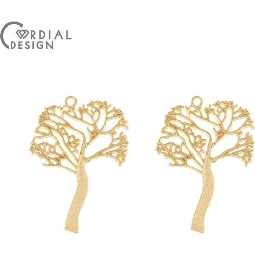 Cordial Design 50Pcs 34*47MM Jewelry Accessories/Pendant/Tree Shape/DIY Making/Charms/Hand Made/Jewelry Findings & Components