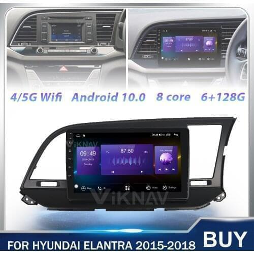 9 Inch Android Car Radio GPS Navigation For Hyundai Elantra 2015 2016 2017 2018 RHD Car Multimedia Player Stereo head unit 128G