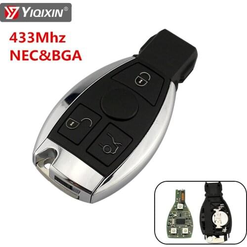 YIQIXIN 3 Button Smart Remote Key Shell 433MHz For Mercedes Benz A B C E G R S CL GL SL CLK SLK Class Key Case Year 2010
