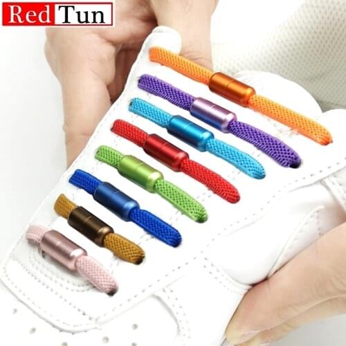Colored Metal Buckle For Fixing Flat Elastic Shoelaces No Tie Shoelaces Creative Adult Unisex Sneakers Shoes Laces strings
