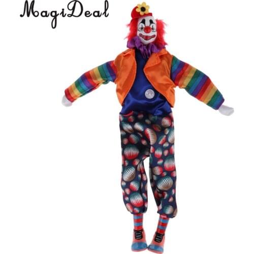 38cm Porcelain Clown Doll Table Decoration Collections Kids Birthday Gifts Halloween Christmas Toys