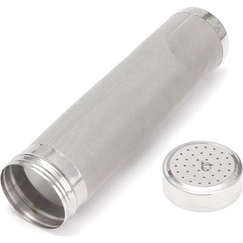 LBER Beer Dry Hopper Filter,300 Micrometre Mesh Stainless Steel Hop Strainer Cartridge, Homebrew Hops Beer & Tea Kettle Brew Fil