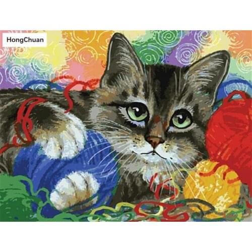 Wool cat mural fast delivery 5D DIY square/round diamond embroidery mosaic diamond painting home decoration cross stitch gifts