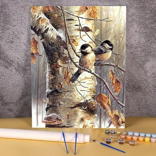 Bird Animal Painting By Numbers Set Acrylic Paints 40*50 Painting On Canvas Decorative Paintings For Handicraft