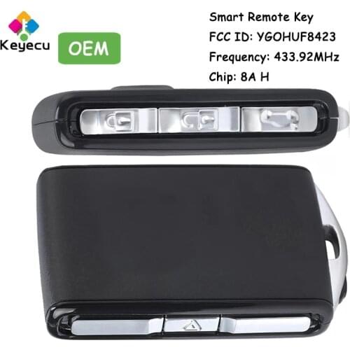 KEYECU OEM Smart Remote Control Key With 433.92MHz FSK 8A H Chip - FOB for Volvo S90 XC40 XC60 XC90 V60 V90 FCC ID: YGOHUF8432