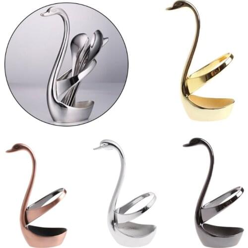 Swan Spoon Holder Table Tableware for Coffee Spoons Fruit Forks Cutlery Decor