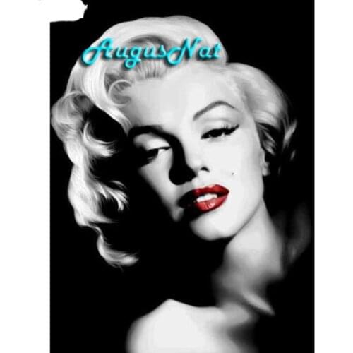 Marilyn monroe diamond painting full square wall art famous actor star diamond dots needlework kit diamond mosaic craft gifts