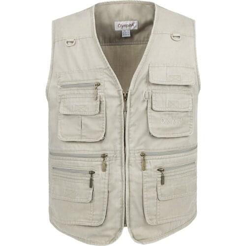 2020 Mens Mesh Vests With Multi-pocket Photographer Waistcoat Causal Outdoors Vest Regular Fishing Vest Plus Large 10XL