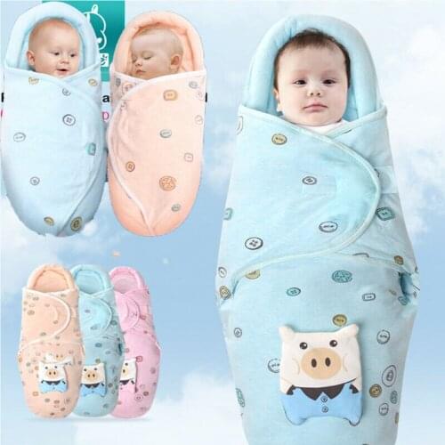 Soft Newborn Baby Boy Girl Cotton Swaddle Wrap Blanket Protective Sleeping Bag
