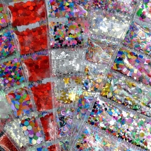 Mixed design acrylic nail art decorations kit glitter nail sequins deals manicure fake nails supplies tool new arrive