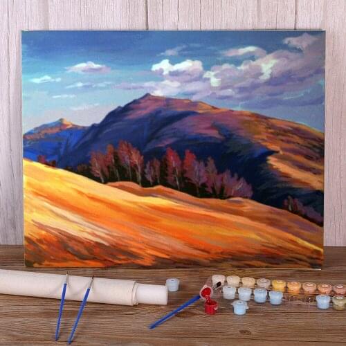 Landscape Autumn In The Mountains DIY Painting By Numbers Kit Acrylic Paints 40*50 Painting On Canvas New Design Handiwork
