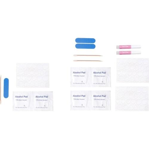 Fake Nails Stickers Kit Double-Sided Jelly Glue Tools DIY Tips for Festival Nail Art Manicure Kids Girls