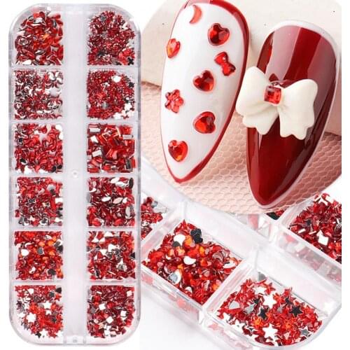 Newest Nail Decorations Different Shape Design Nail Art Decorative Glass Creative DIY Accessories Nail Decoration