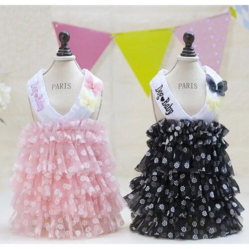 Spring and Summer Pet Clothes Fashion Girl Dog Dresses for Small Dogs Princess Poodle Skirt Pet Tutu Butterfly Suspenders Skirt
