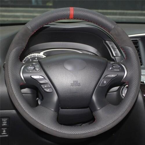 DIY Hand-stitched Customization Anti-Slip Wear-Resistant Steering Wheel Cover For Nissan Murano Pathfin Car Interior Decoration