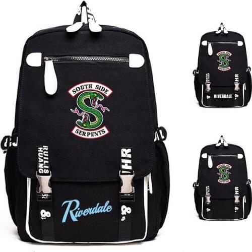 Riverdale Southside Snake Cosplay Student School Shoulder Bags Cartoon Backpack Laptop Travel Bags Gift