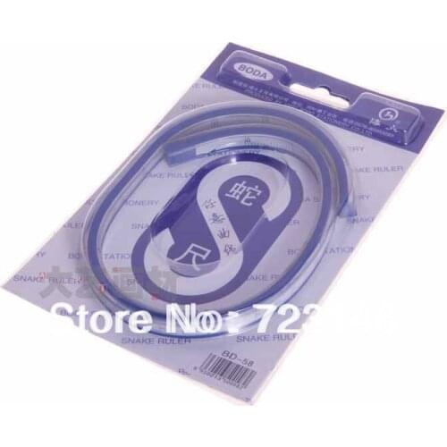 Blue 30/50/60/80/100cm Cmstadtler Serpiform Ruler Foot Snake Tape Measure Curve Drawing Feet Serpentine Soft for pfaff juki